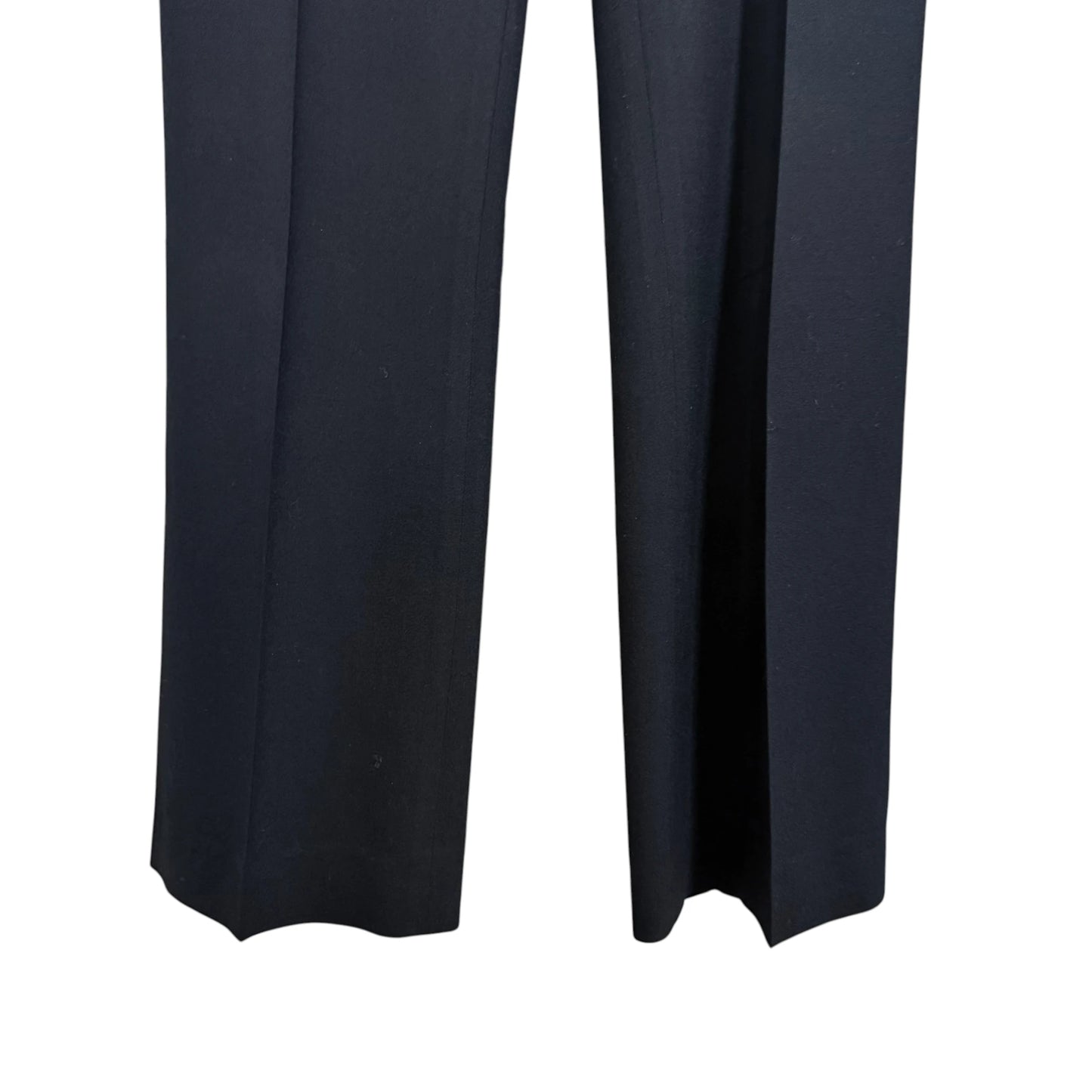 Chanel Black Wool Pleated Trousers