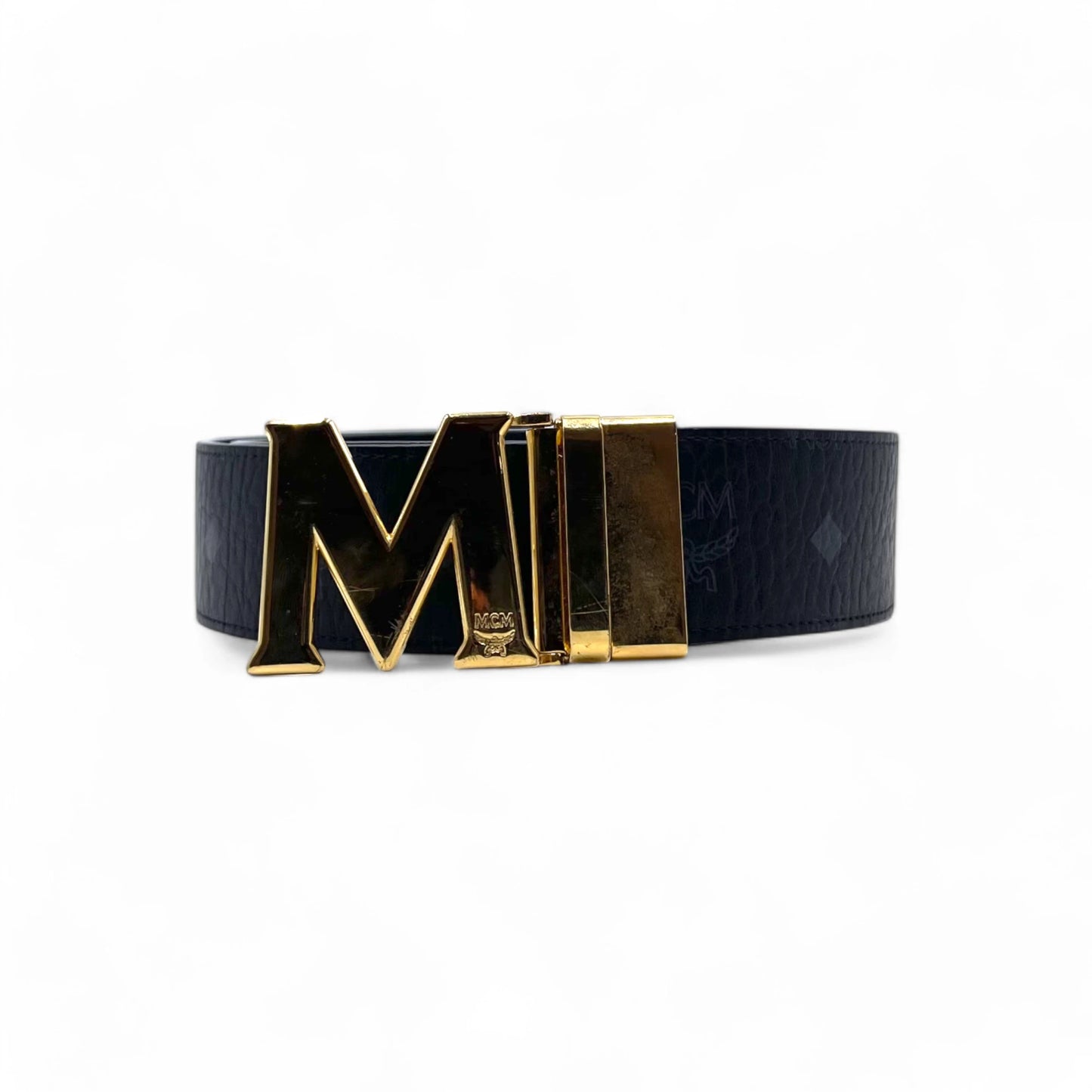 MCM Visetos Graphite Belt Men42