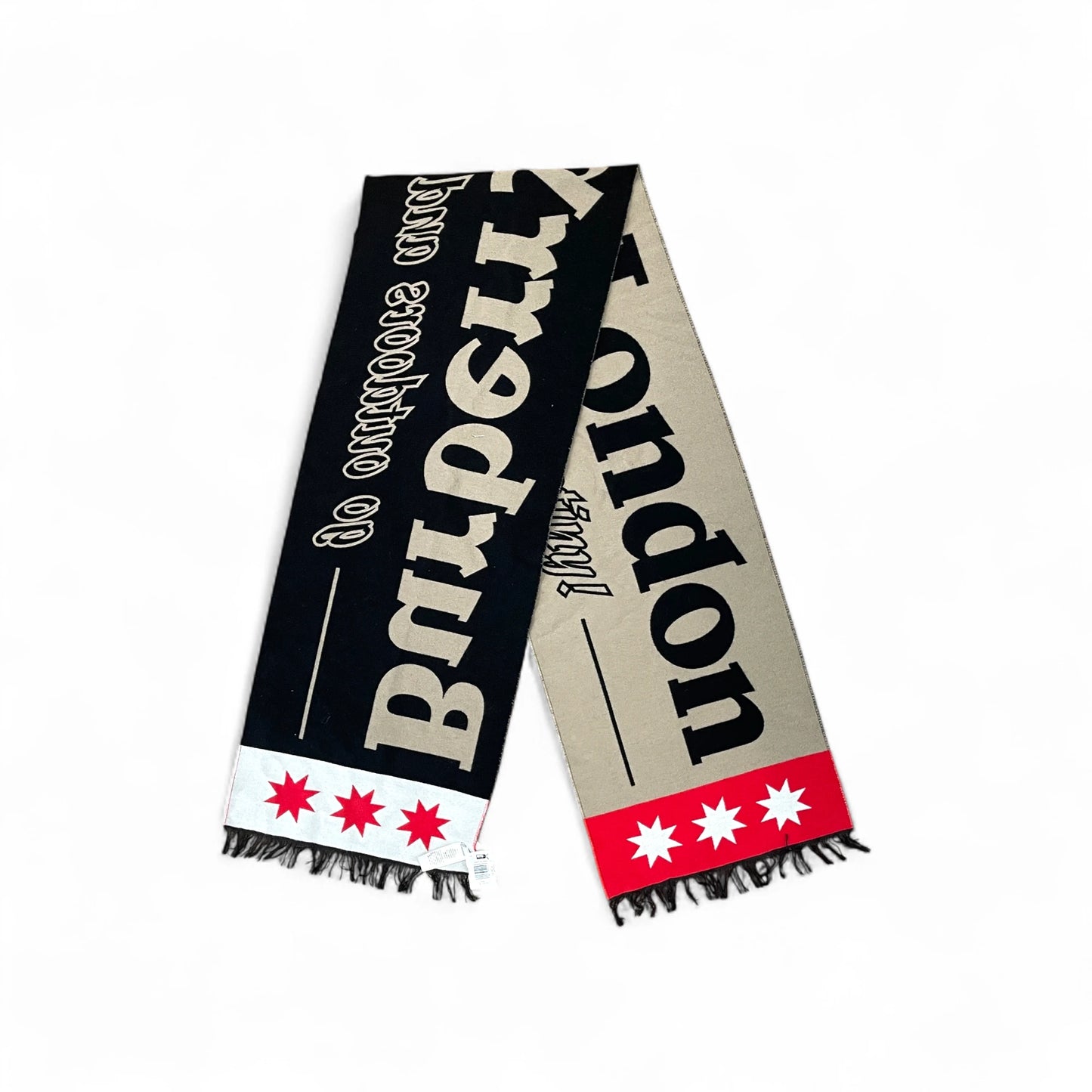 Burberry Football Jacquard Logo Wool Scarf