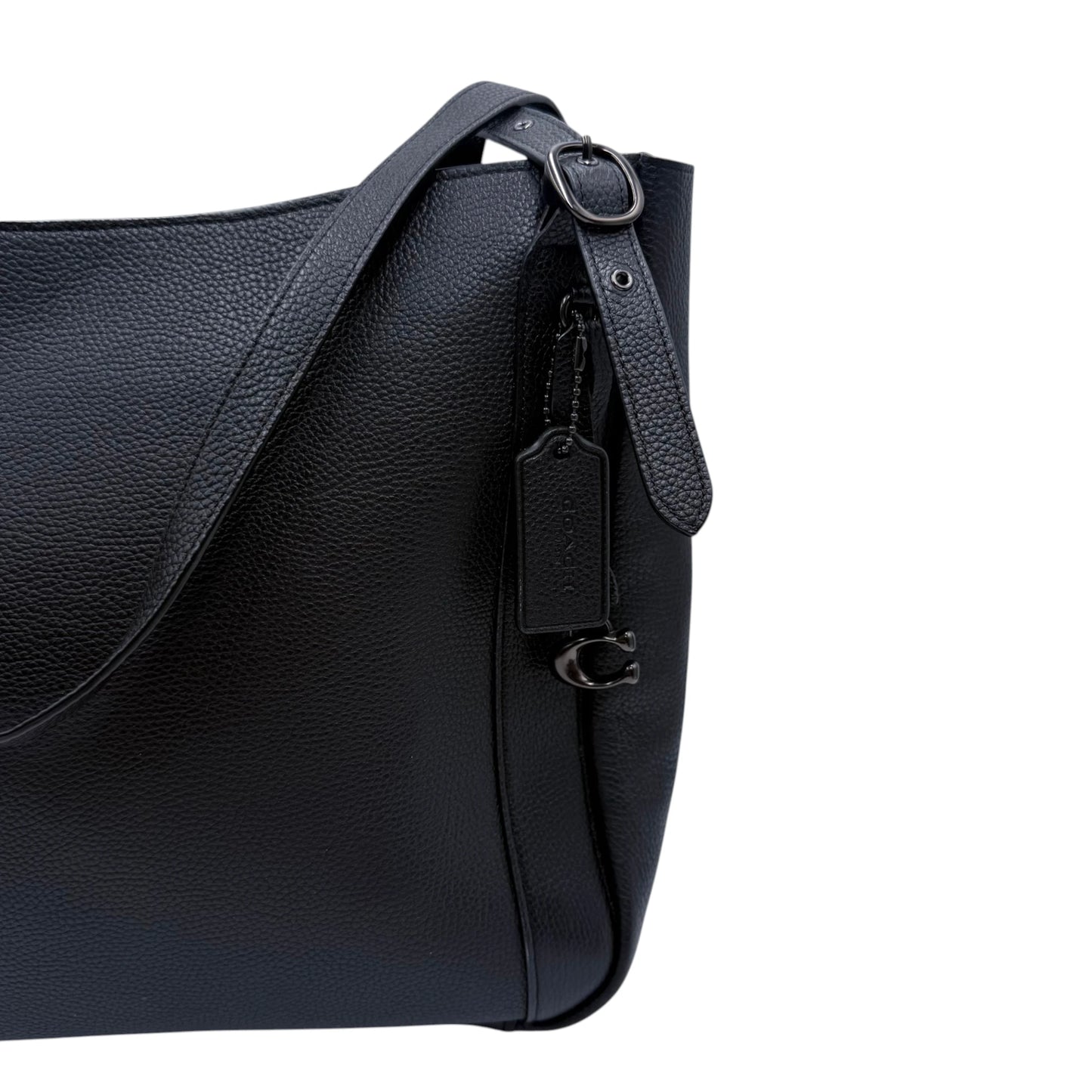 Coach Black Pebbled Leather Alana Tote Bag