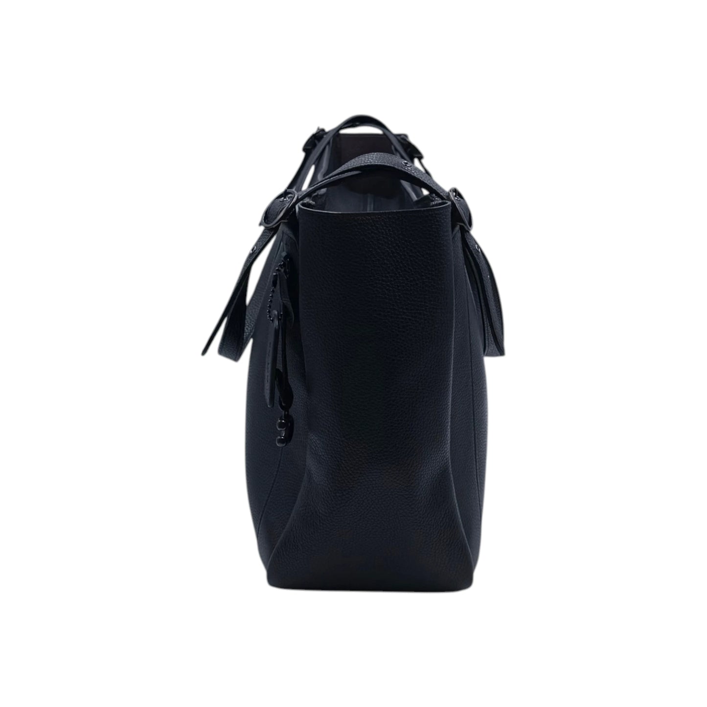 Coach Black Pebbled Leather Alana Tote Bag