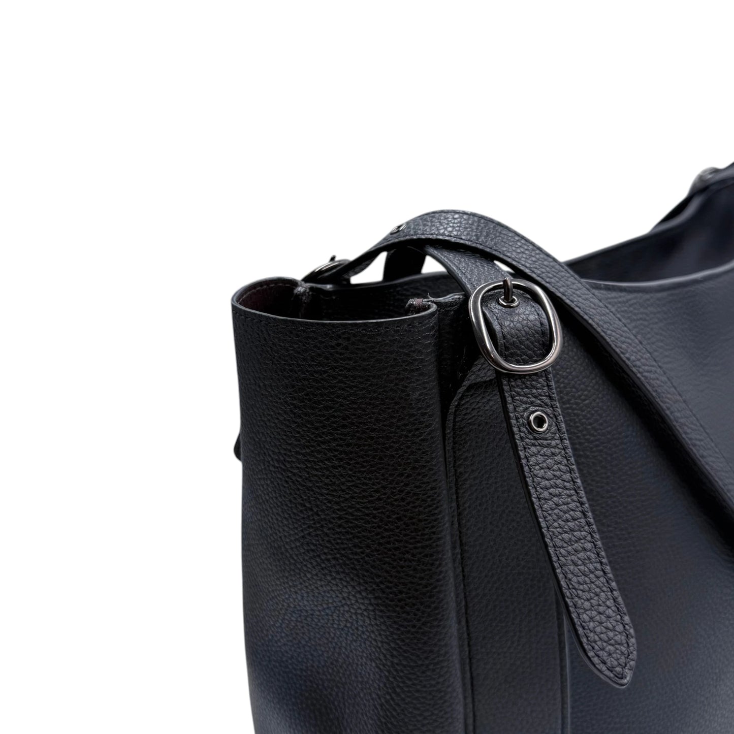 Coach Black Pebbled Leather Alana Tote Bag