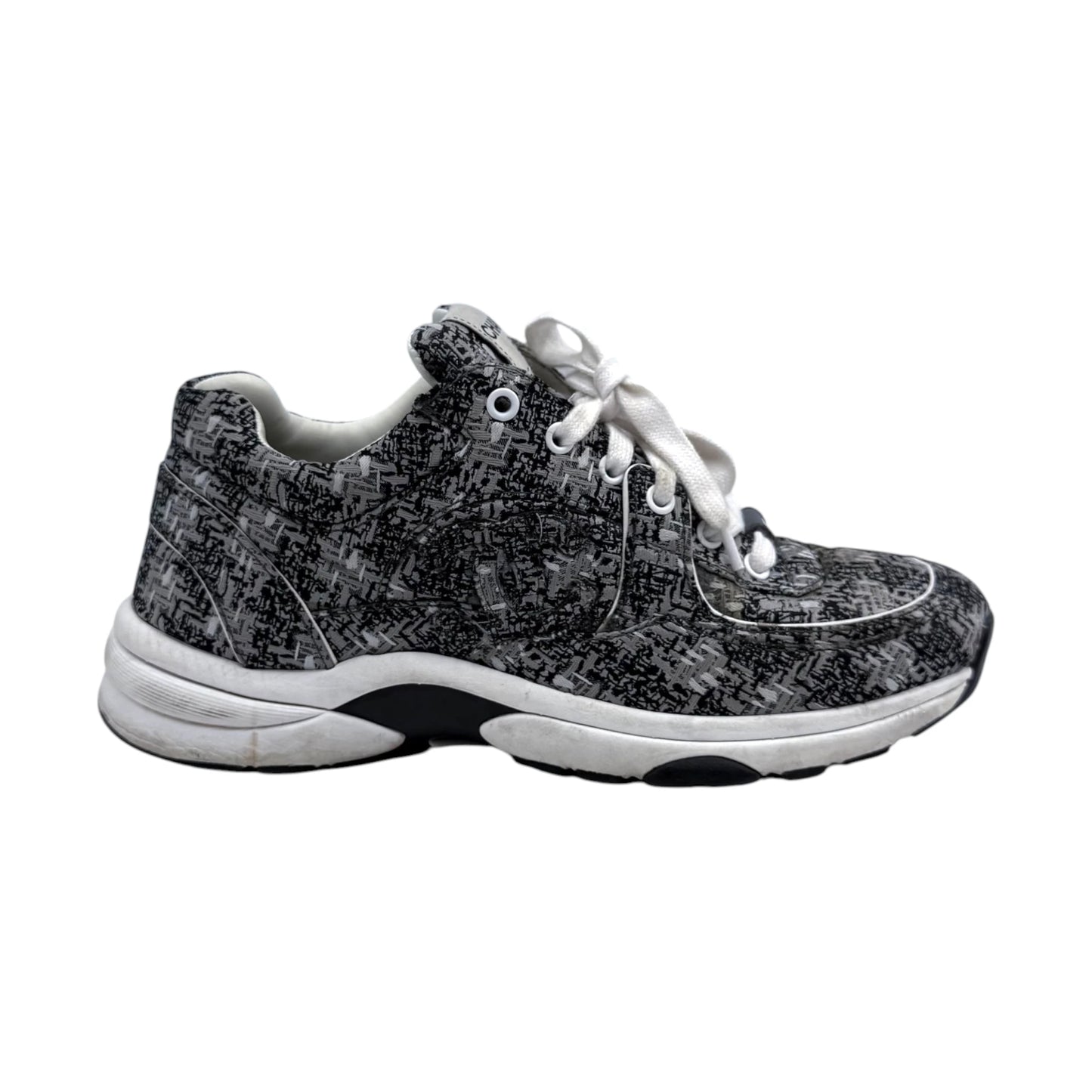 Chanel Low Cut Tweed Sneakers