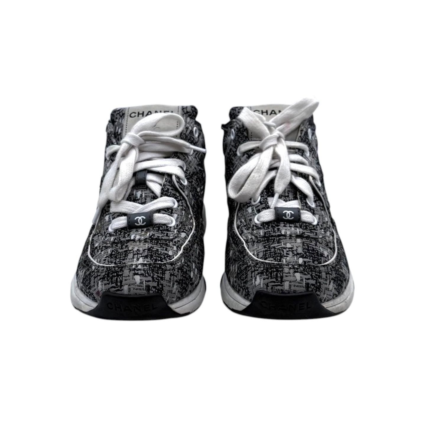 Chanel Low Cut Tweed Sneakers