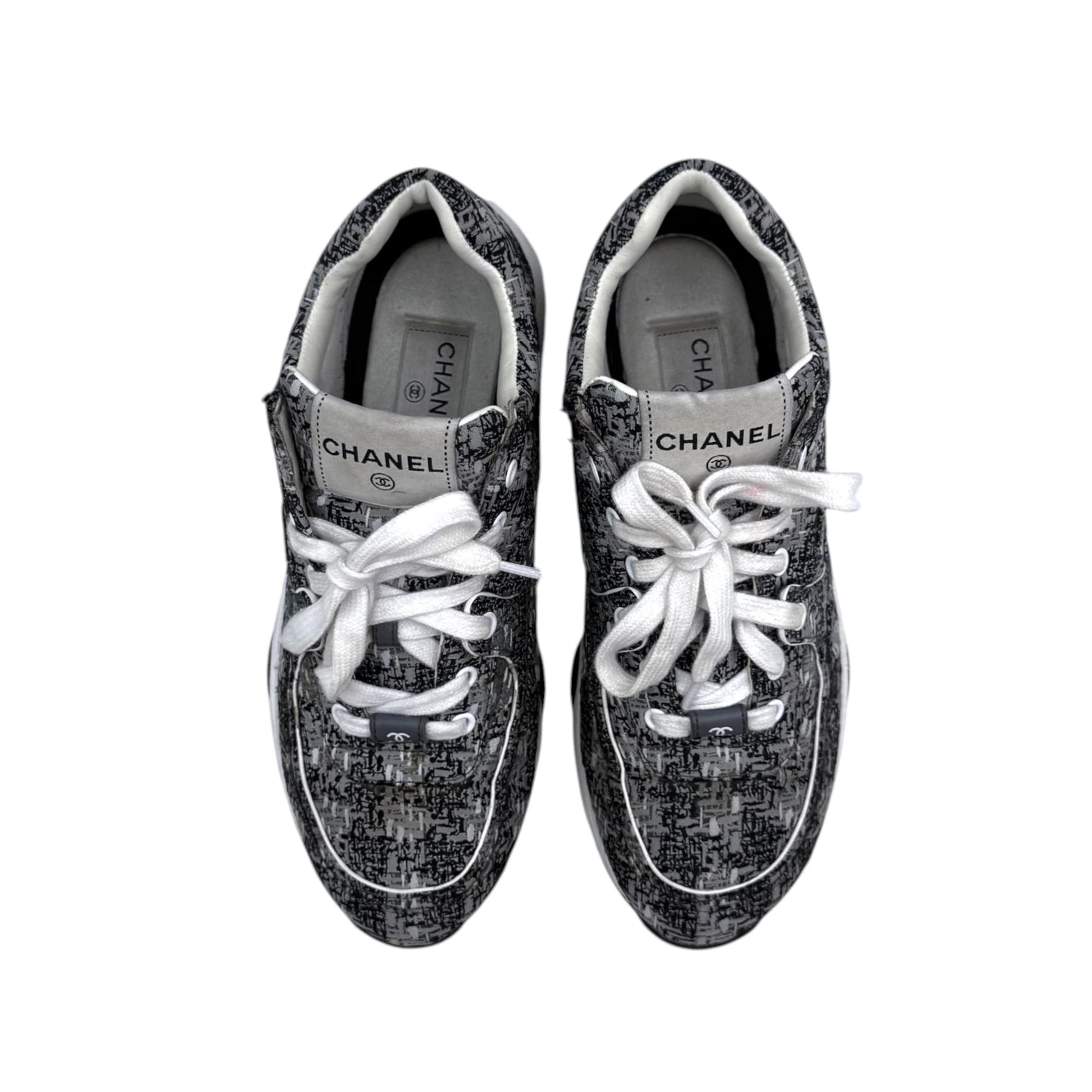 Chanel Low Cut Tweed Sneakers