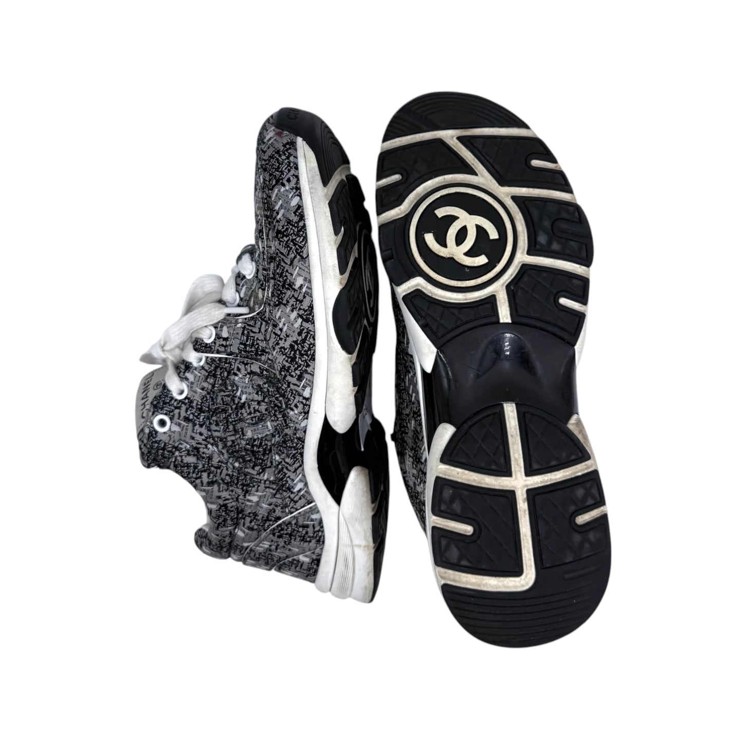Chanel Low Cut Tweed Sneakers
