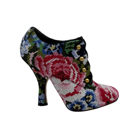 Dolce & Gabbana Tapestry Ankle Booties