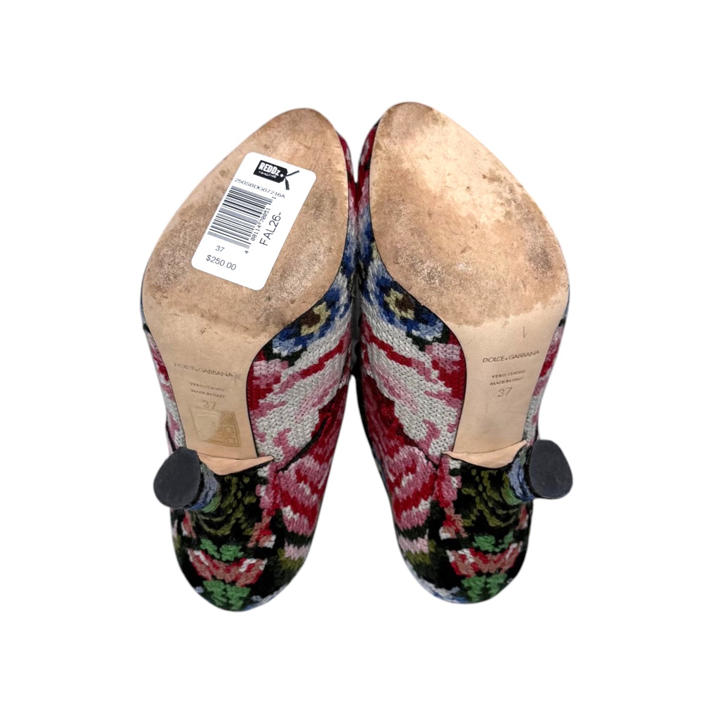 Dolce & Gabbana Tapestry Ankle Booties