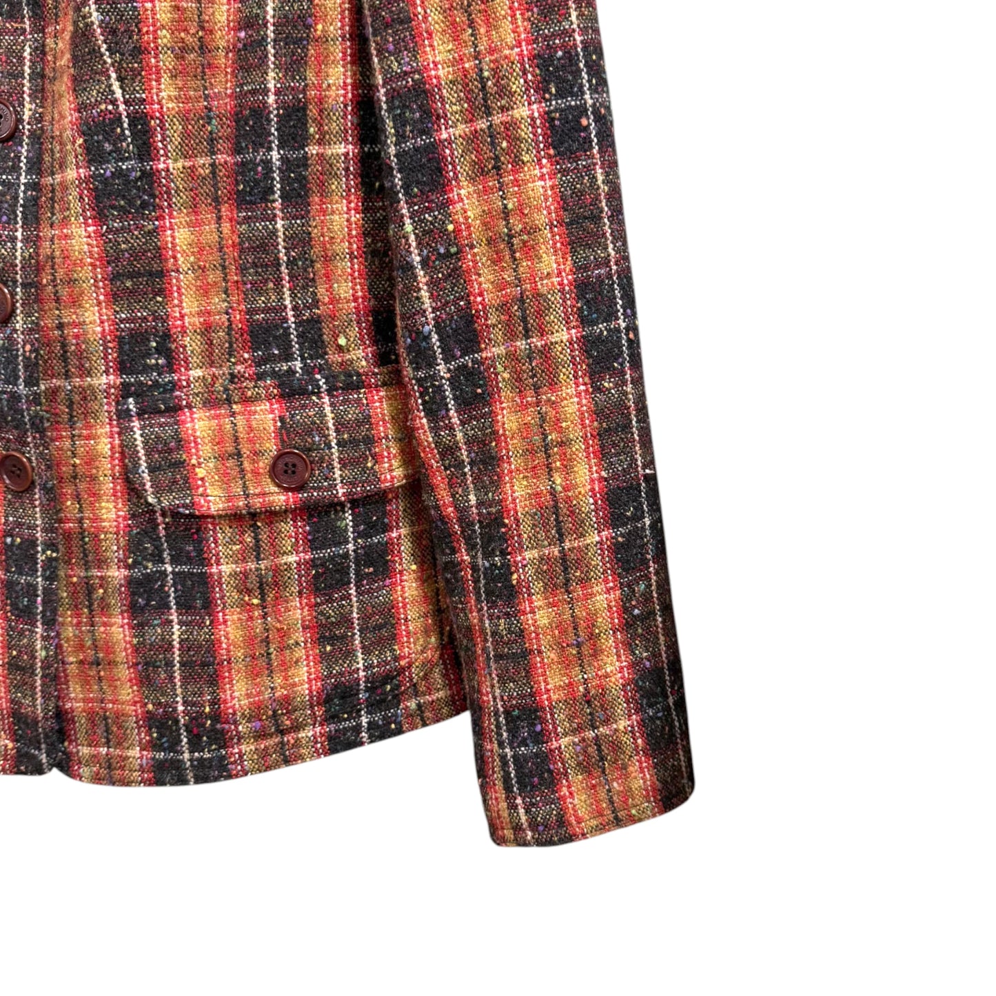 Moschino Jeans Plaid Tweed Blazer
