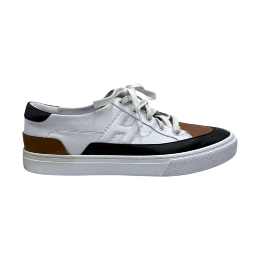 Hermès White Deep Low-Top Sneakers