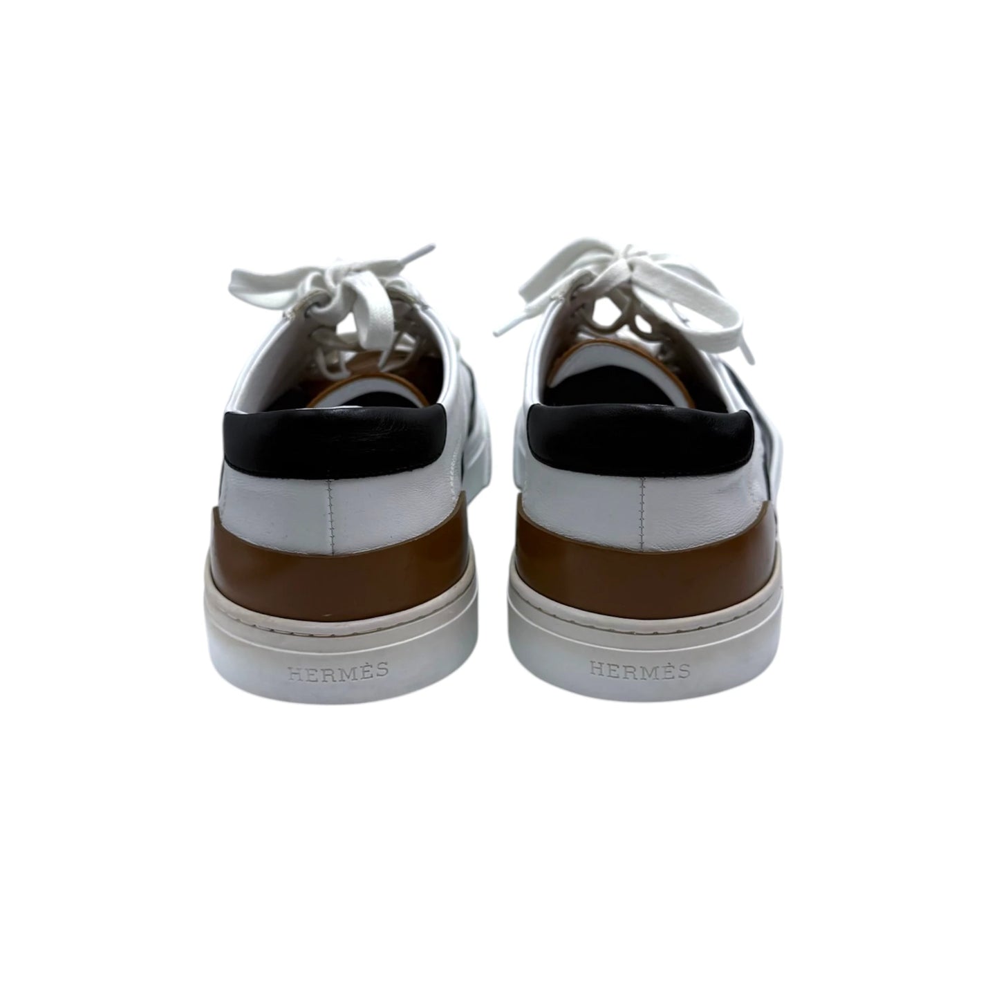 Hermès White Deep Low-Top Sneakers