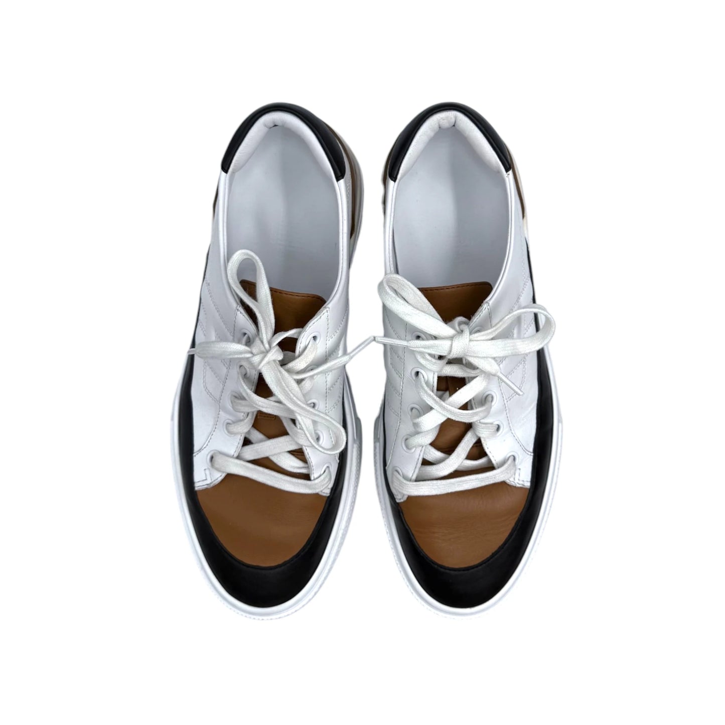 Hermès White Deep Low-Top Sneakers