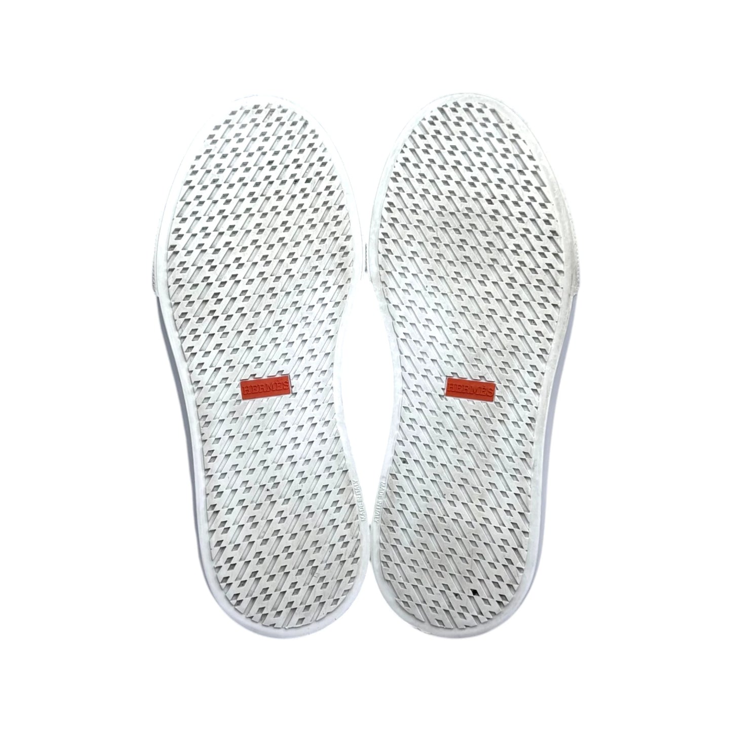 Hermès White Deep Low-Top Sneakers