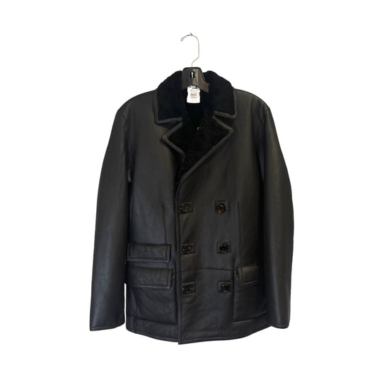 Theory Reversible Double-Breasted Shearling Jacket - S