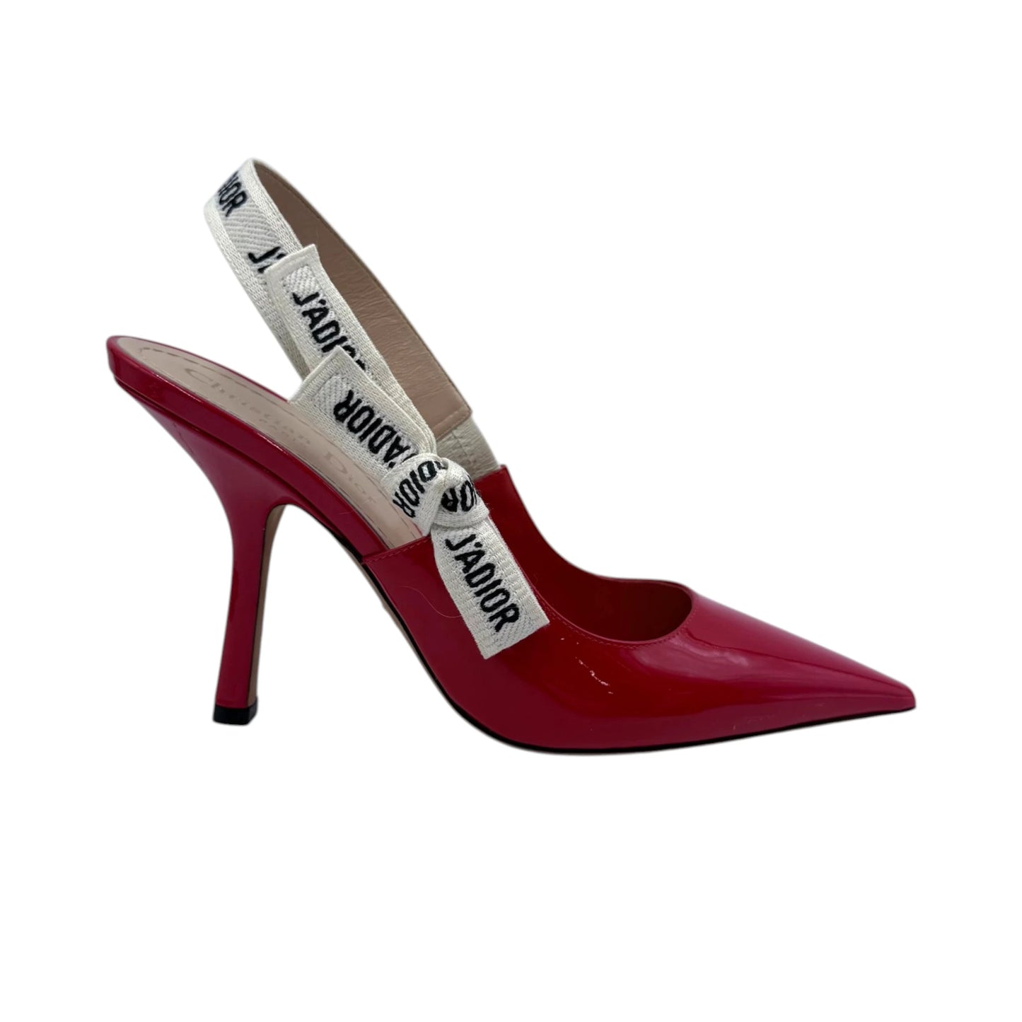 Christian Dior Red Logo Slingback Heels