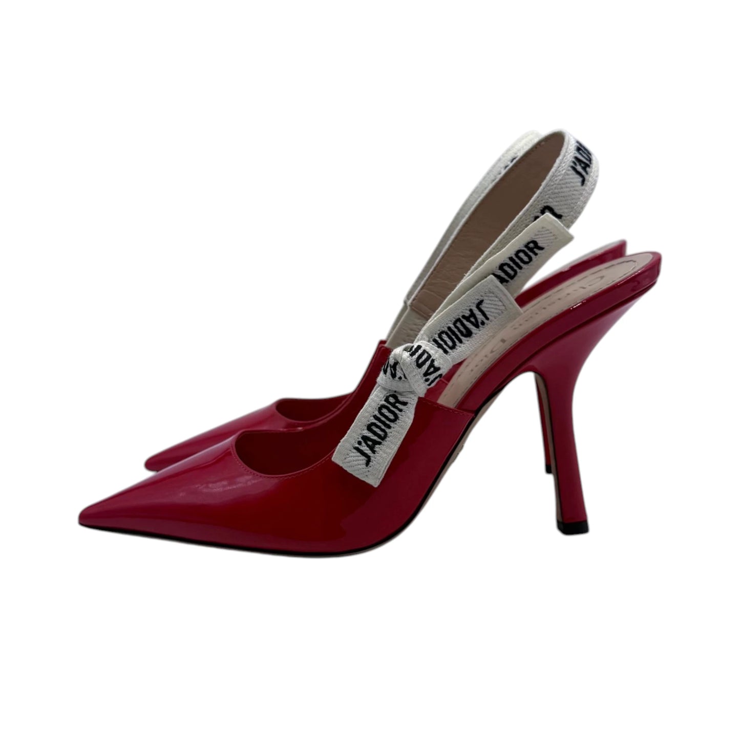 Christian Dior Red Logo Slingback Heels