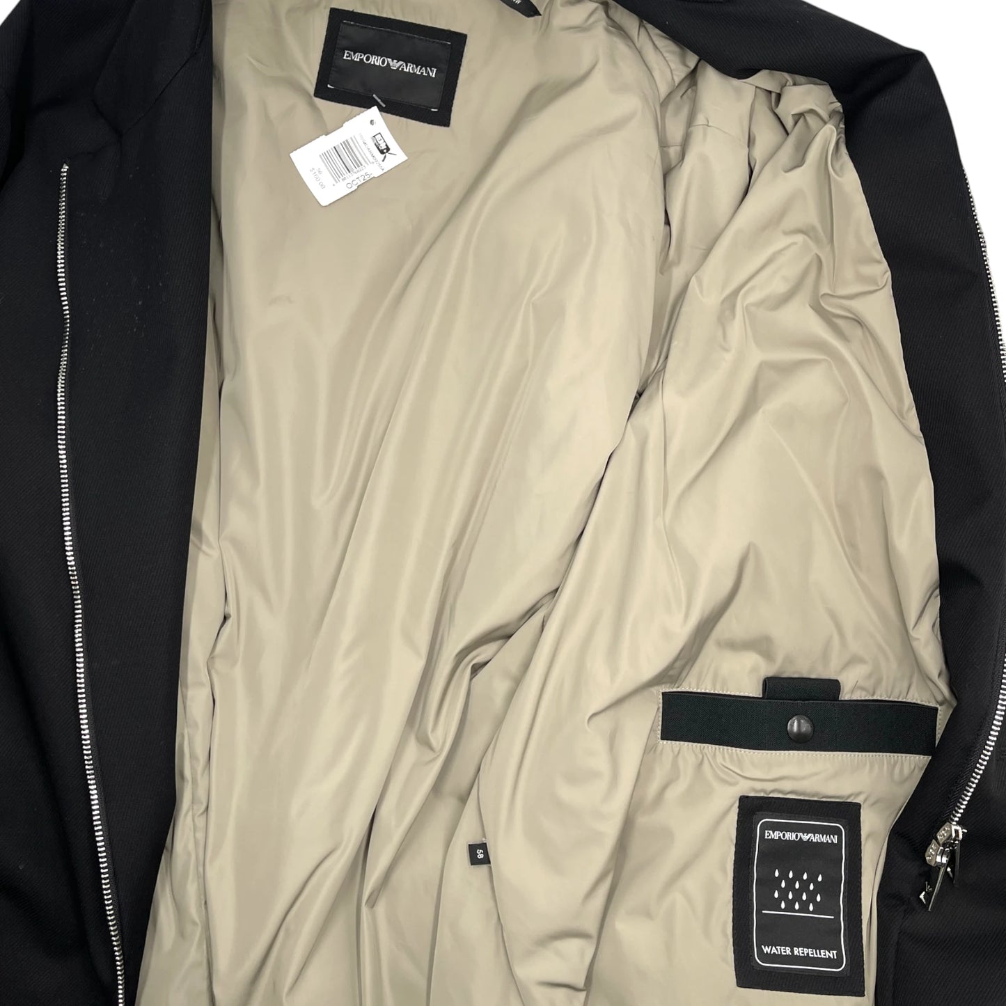 Emporio Armani Full-zip Jersey Pea Coat Men's - 58