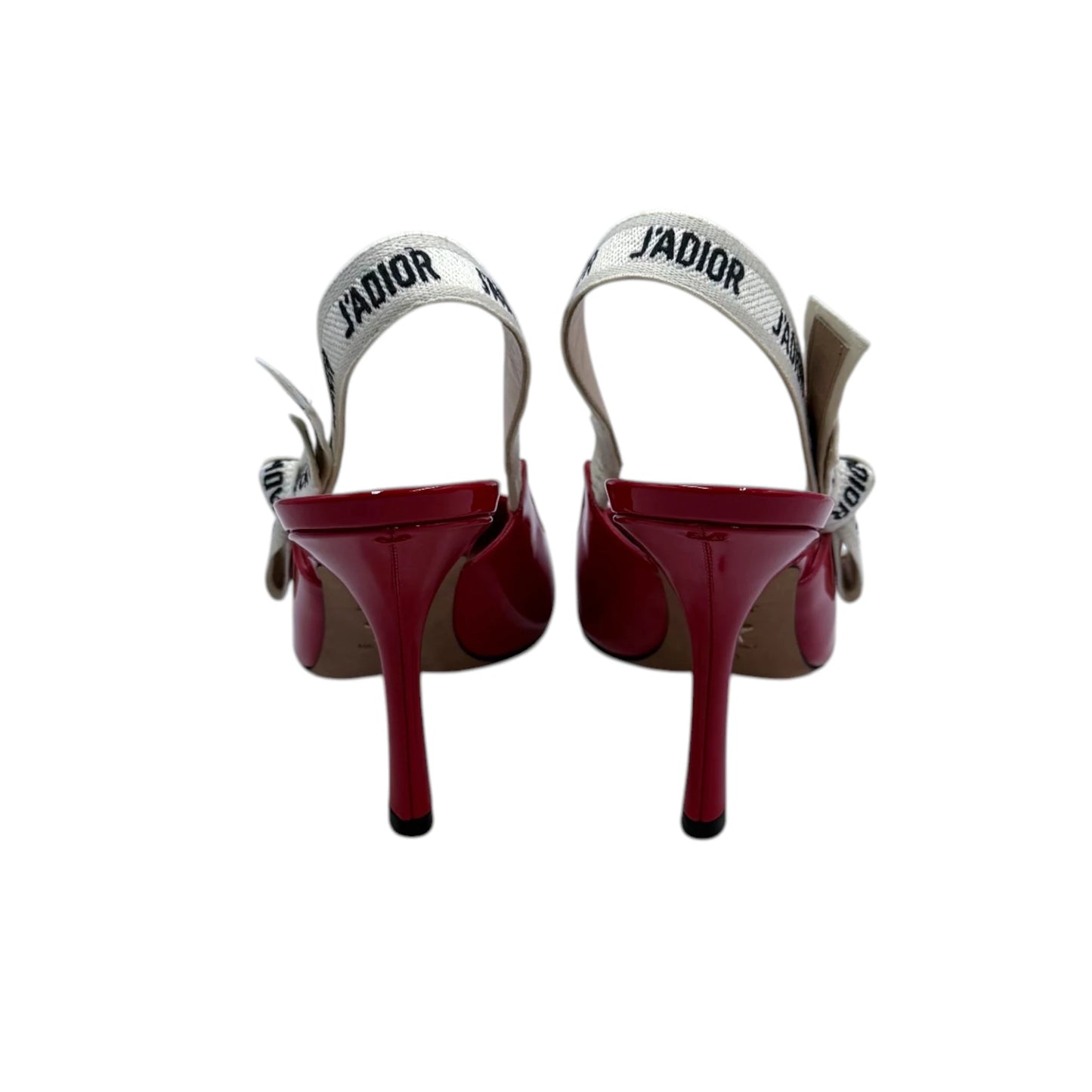 Christian Dior Red Logo Slingback Heels