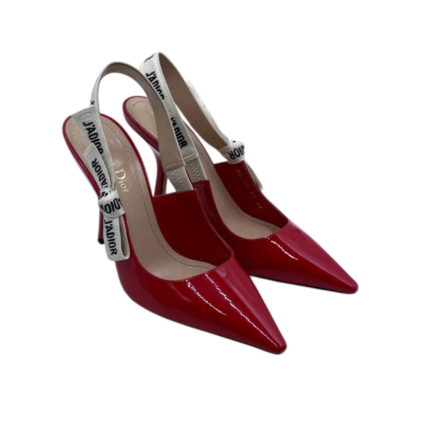 Christian Dior Red Logo Slingback Heels