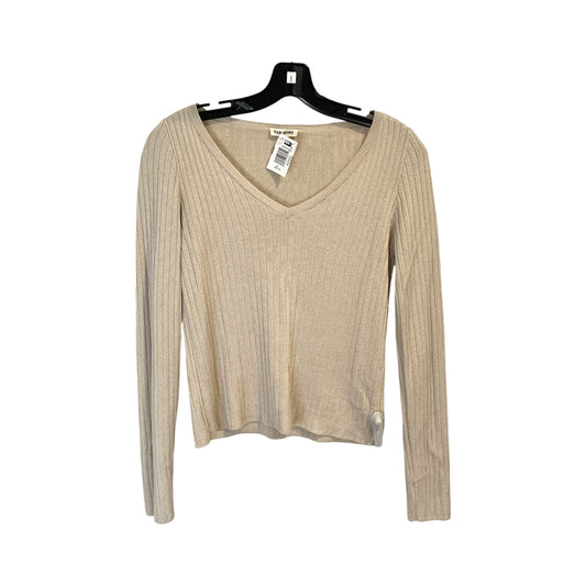 Djerf Avenue Knitted Long Sleeve Top Taupe - XS