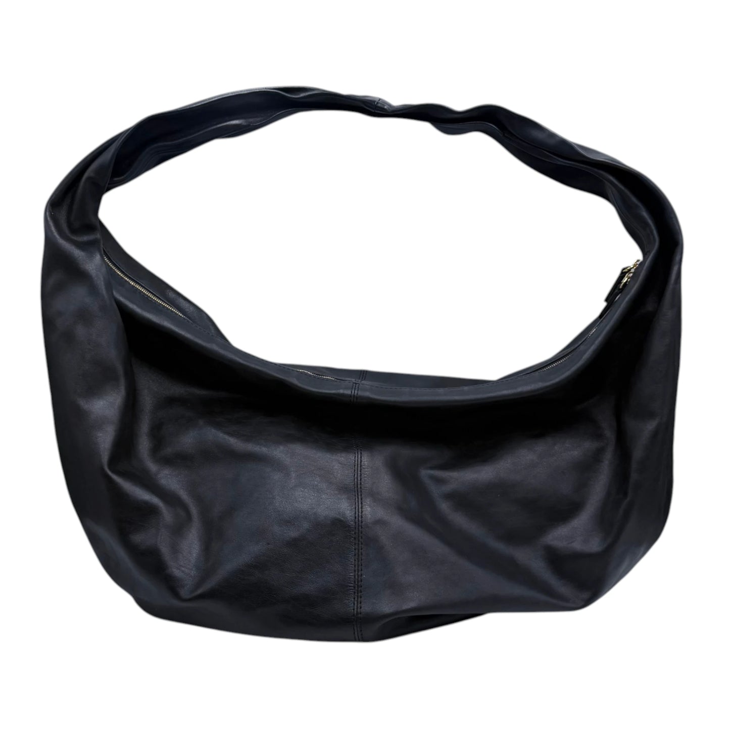 Khaite Black Calfskin Leather Extra Large Olivia Hobo Tote