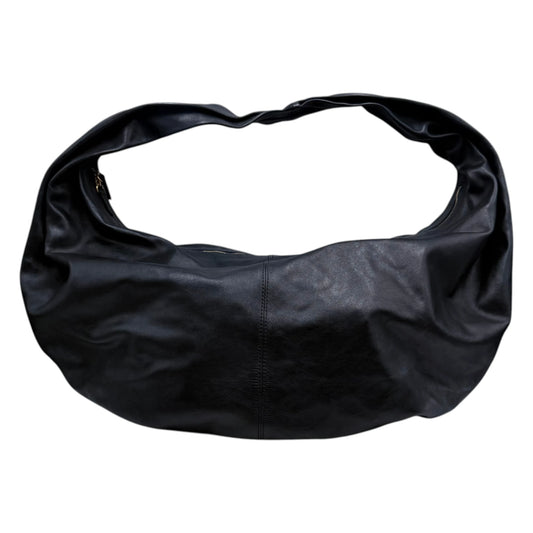 Khaite Black Calfskin Leather Extra Large Olivia Hobo Tote