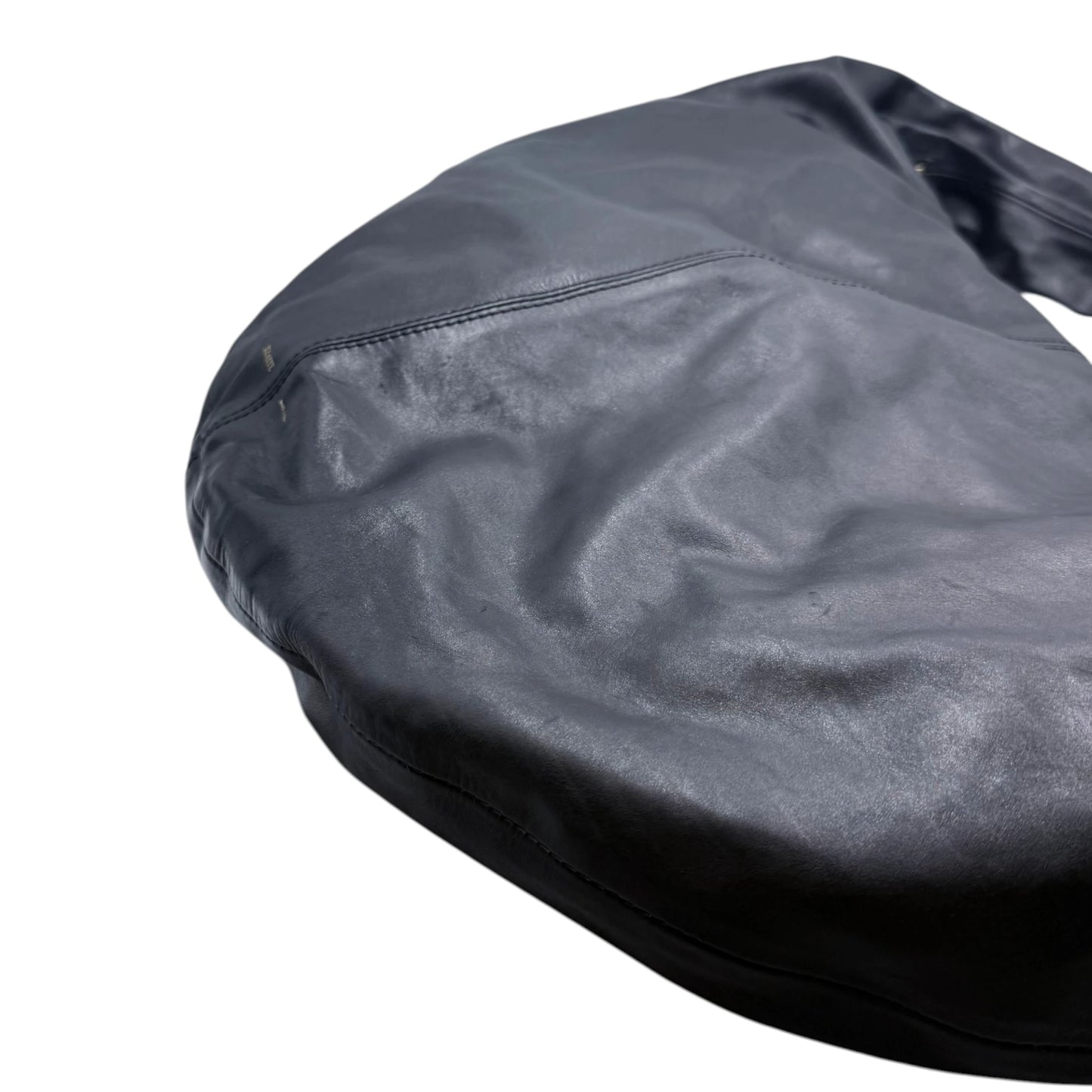 Khaite Black Calfskin Leather Extra Large Olivia Hobo Tote