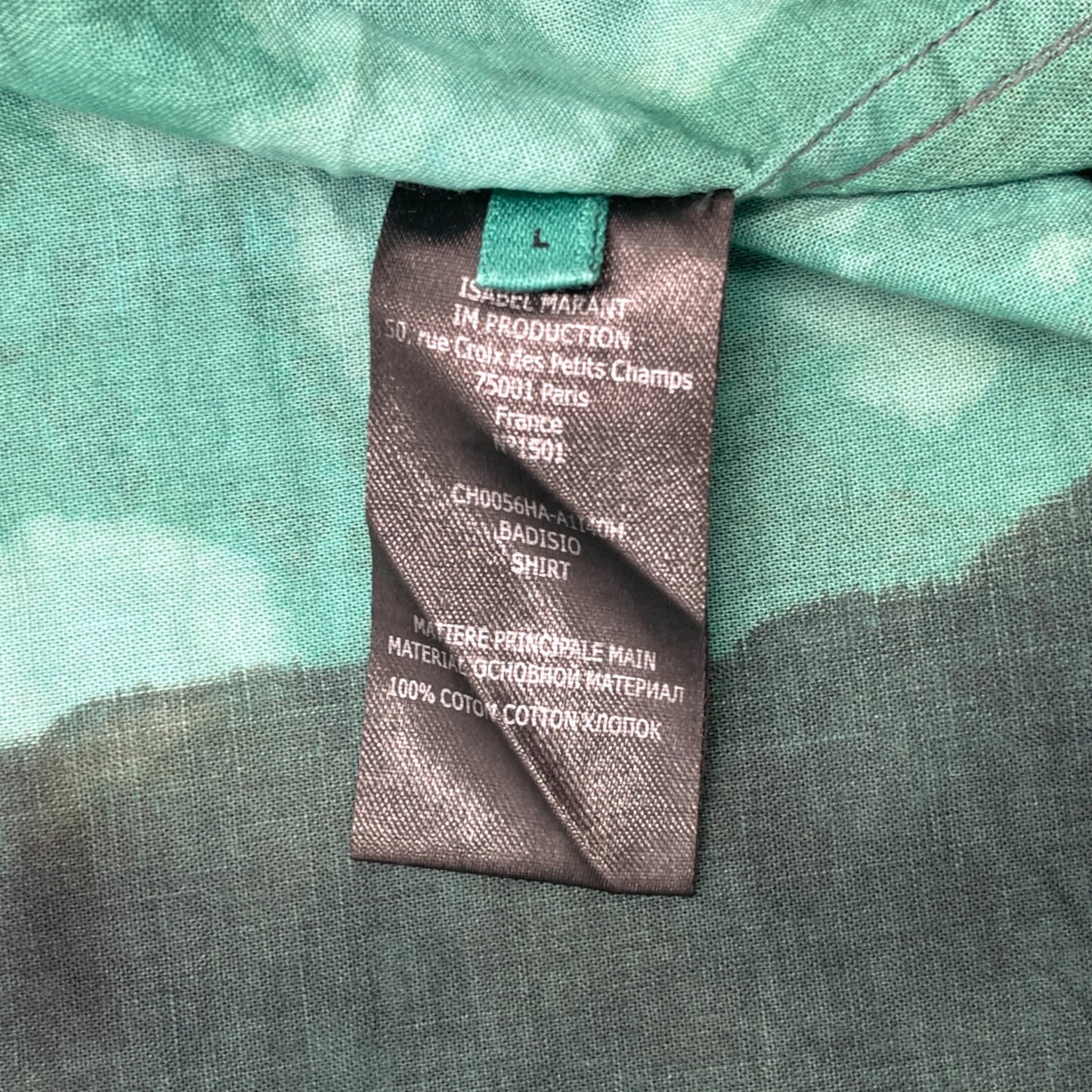 Isabel Marant Cotton Green Men's Short Sleeve Shirt - L