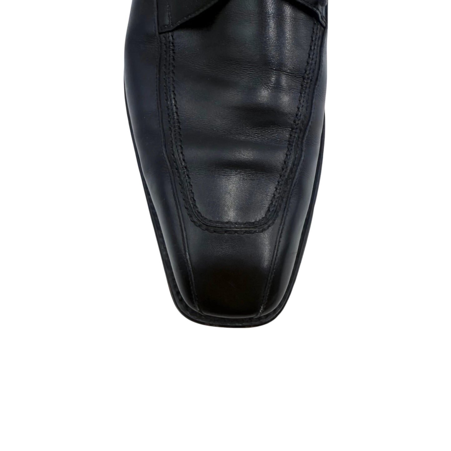 Salvatore Ferragamo Black Leather Derby Shoes