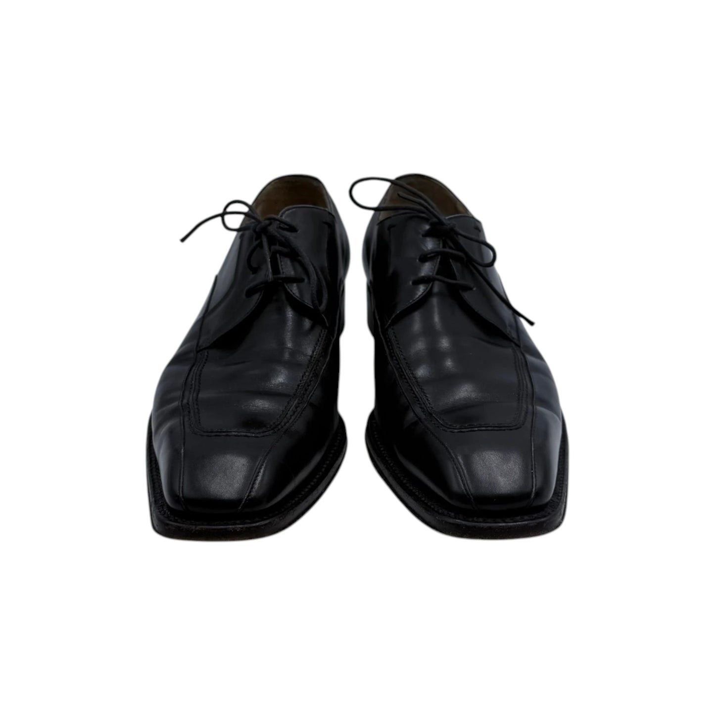 Salvatore Ferragamo Black Leather Derby Shoes