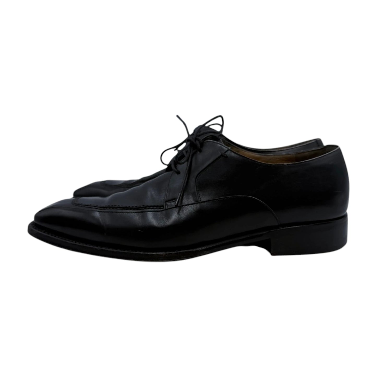 Salvatore Ferragamo Black Leather Derby Shoes