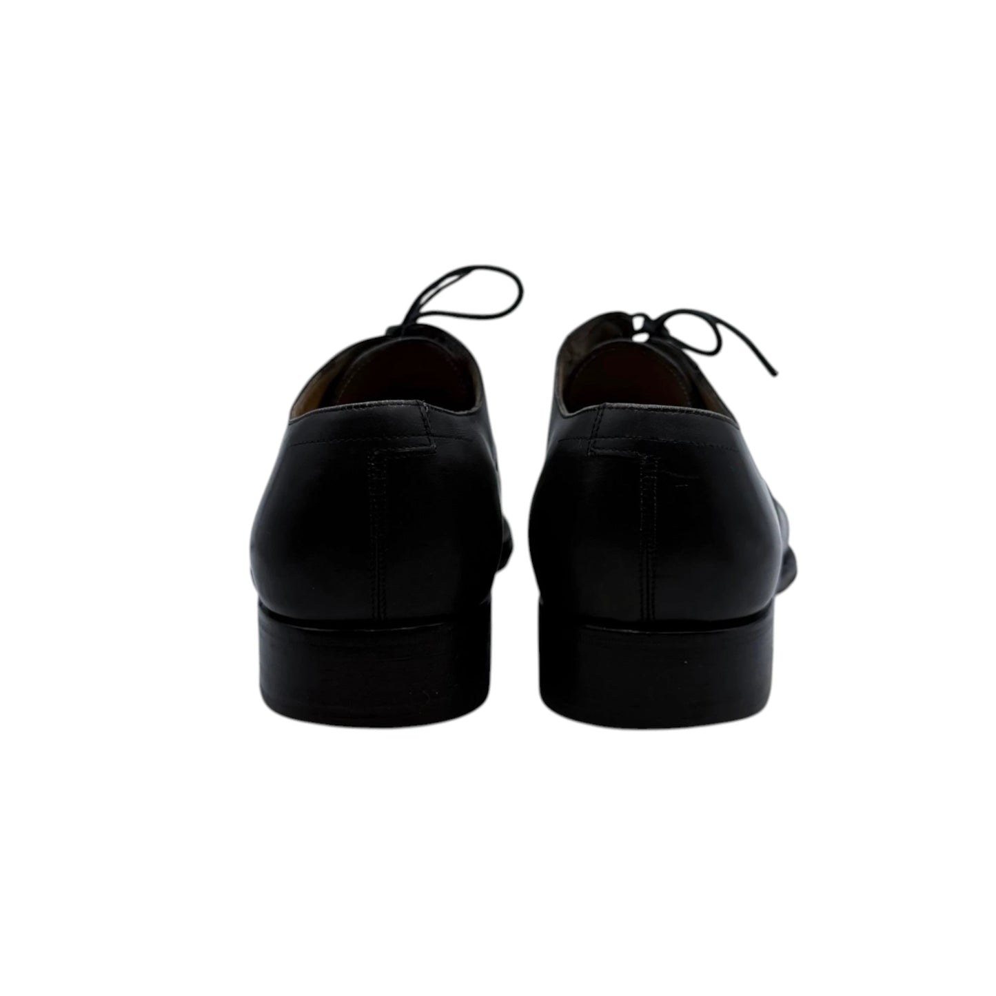 Salvatore Ferragamo Black Leather Derby Shoes