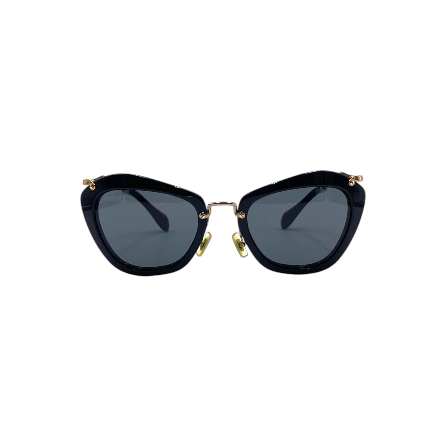 Miu Miu Black/Gold Cat-Eye Sunglasses