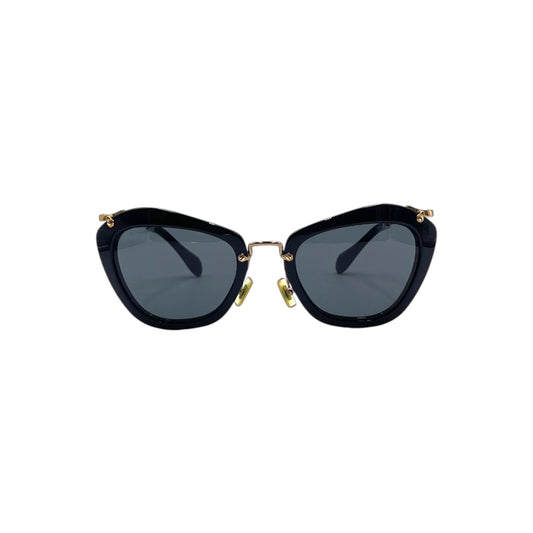 Miu Miu Black/Gold Cat-Eye Sunglasses