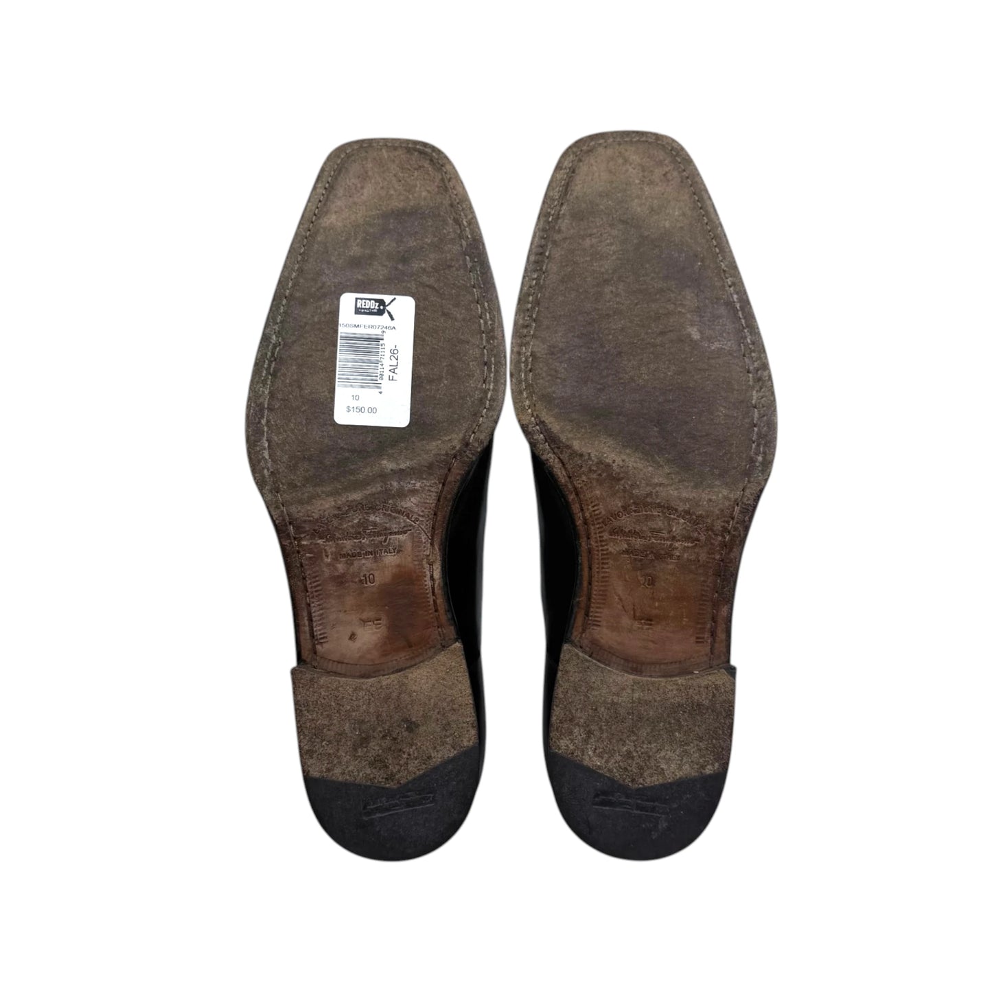 Salvatore Ferragamo Black Leather Derby Shoes
