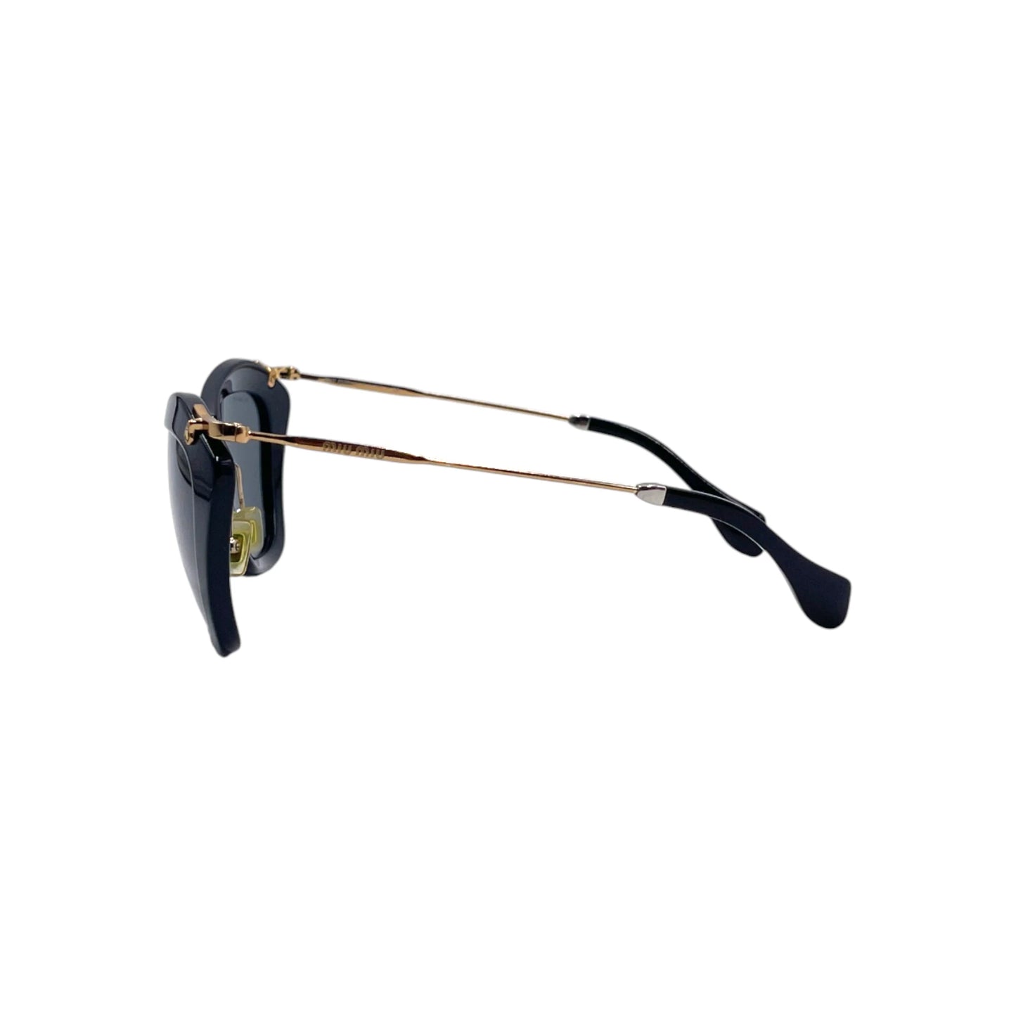 Miu Miu Black/Gold Cat-Eye Sunglasses