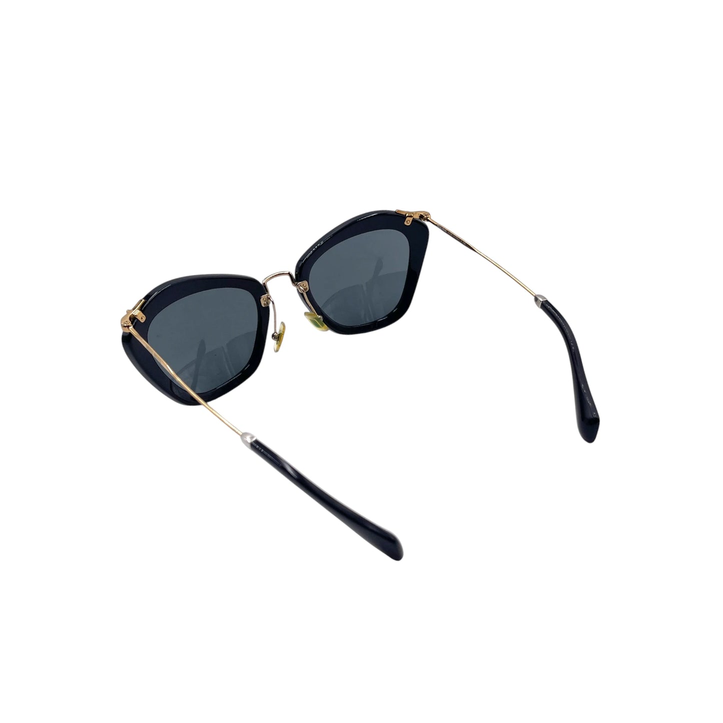 Miu Miu Black/Gold Cat-Eye Sunglasses