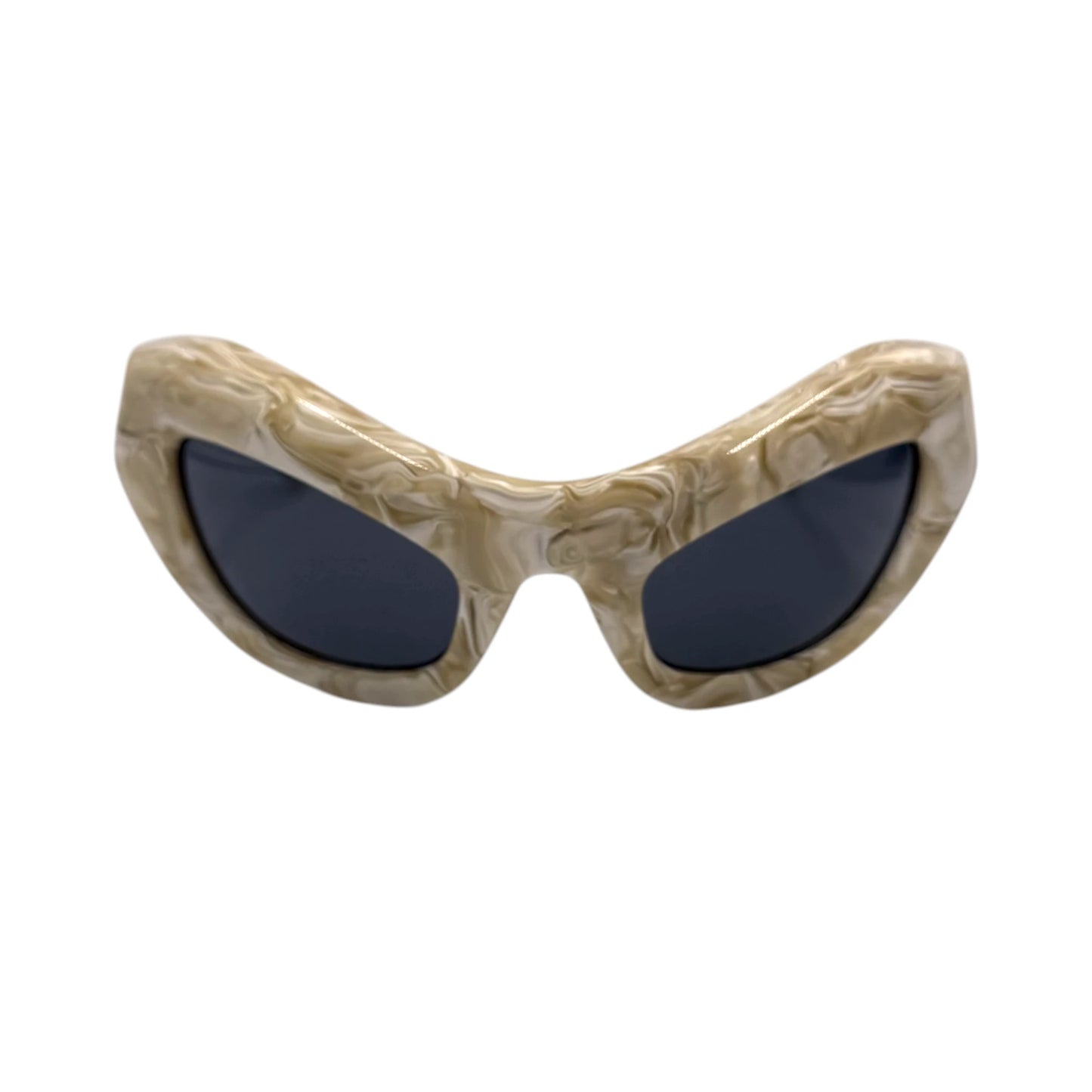 SPORTMAX Oversized Cat-Eye Marble Sunglasses