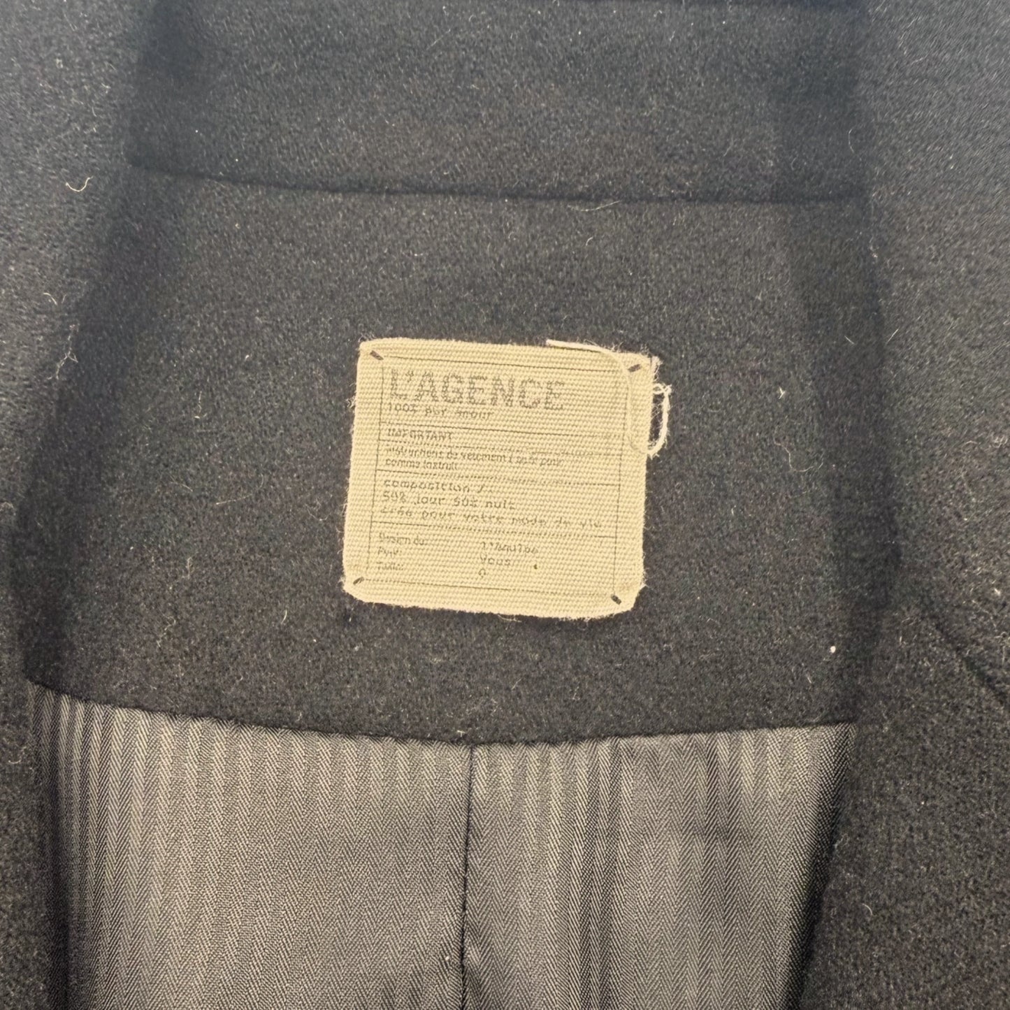 L'AGENCE Fray Lapel Blazer
