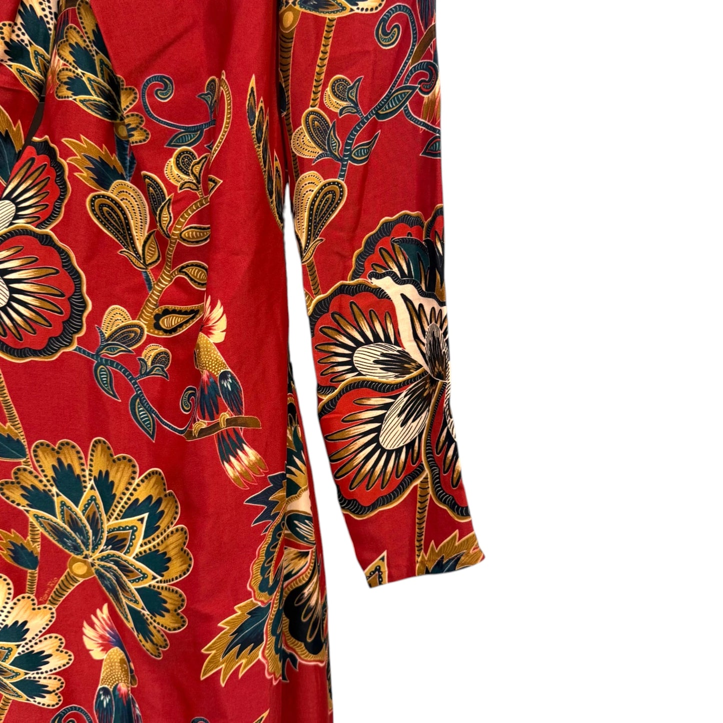 Farm Rio Cutout Floral Print Jersey Dress