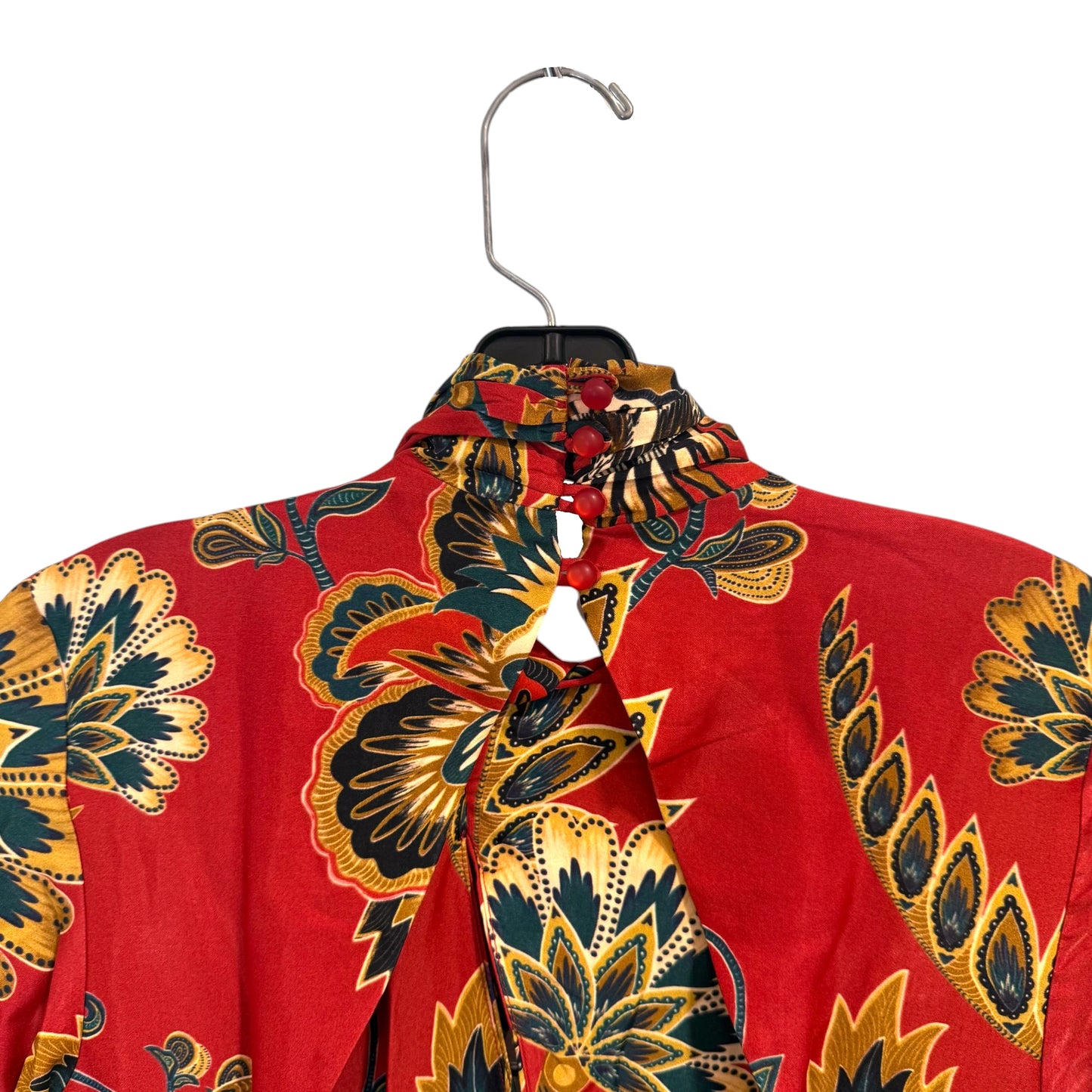 Farm Rio Cutout Floral Print Jersey Dress