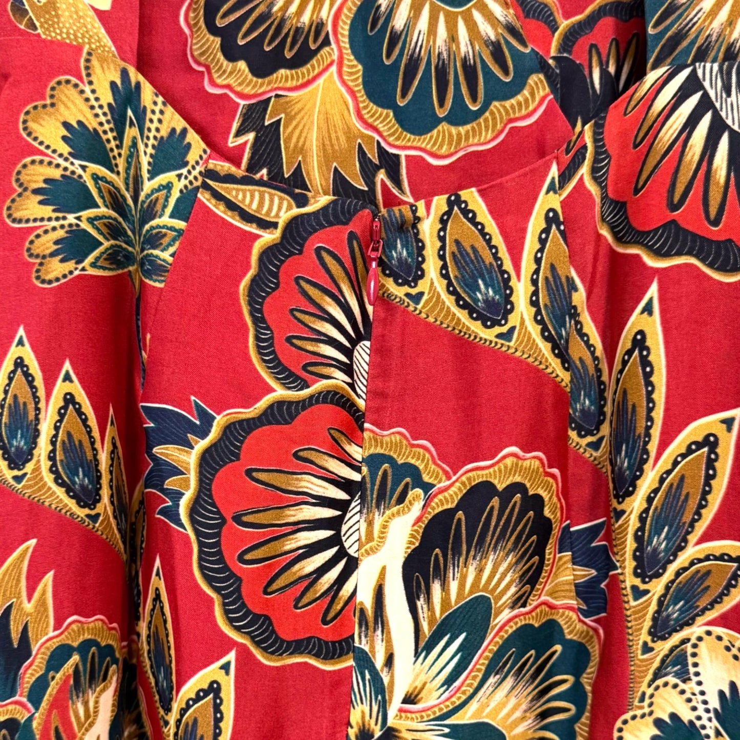 Farm Rio Cutout Floral Print Jersey Dress