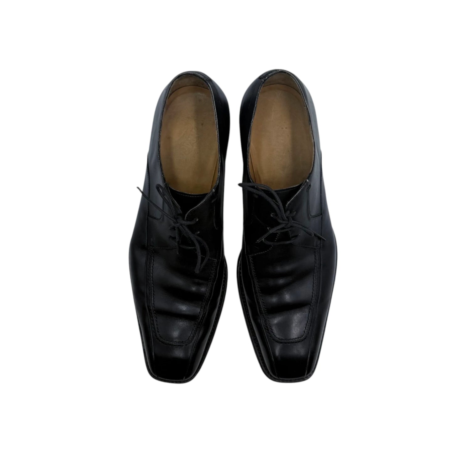Salvatore Ferragamo Black Leather Derby Shoes