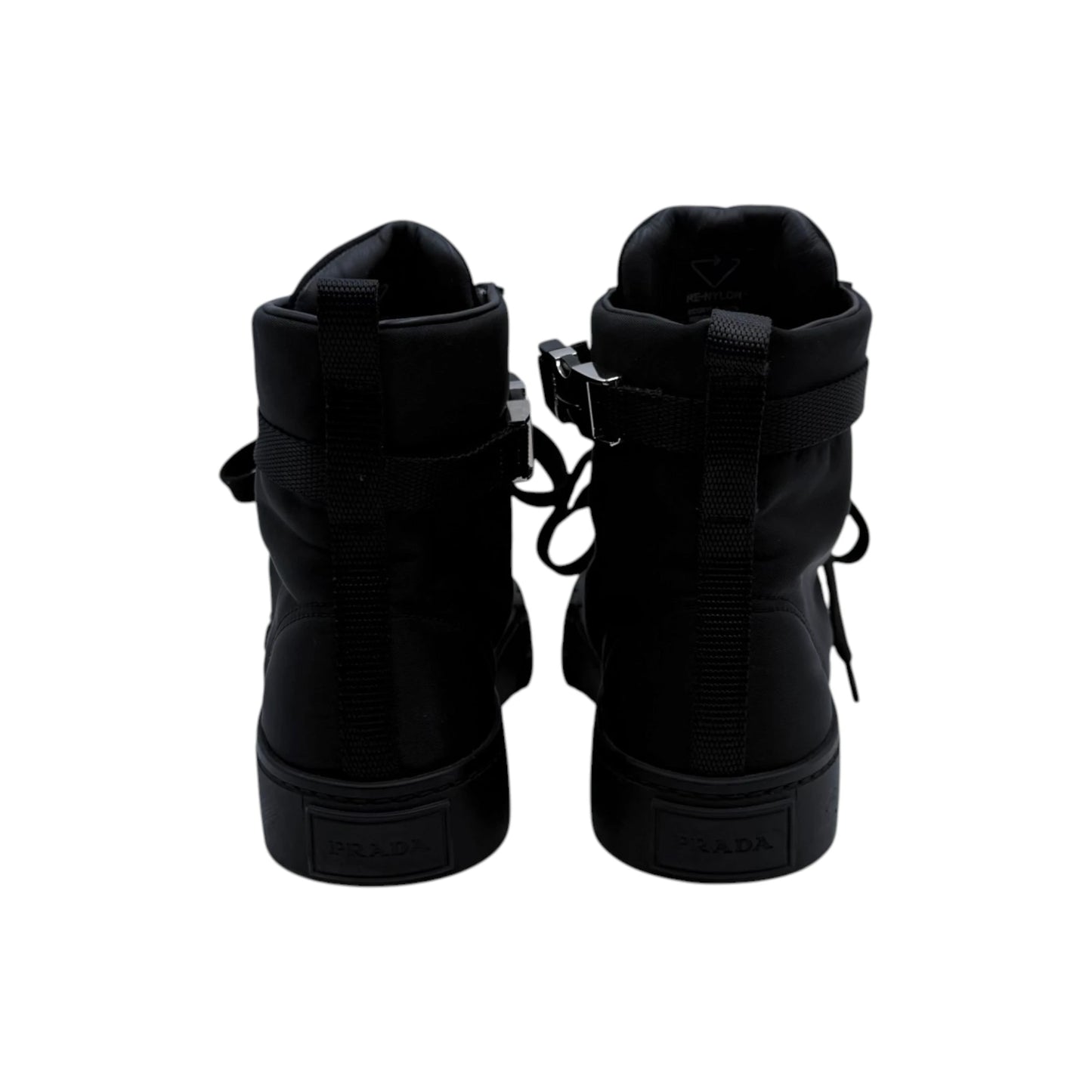 Prada Wheel Re-Nylon High Top Sneakers
