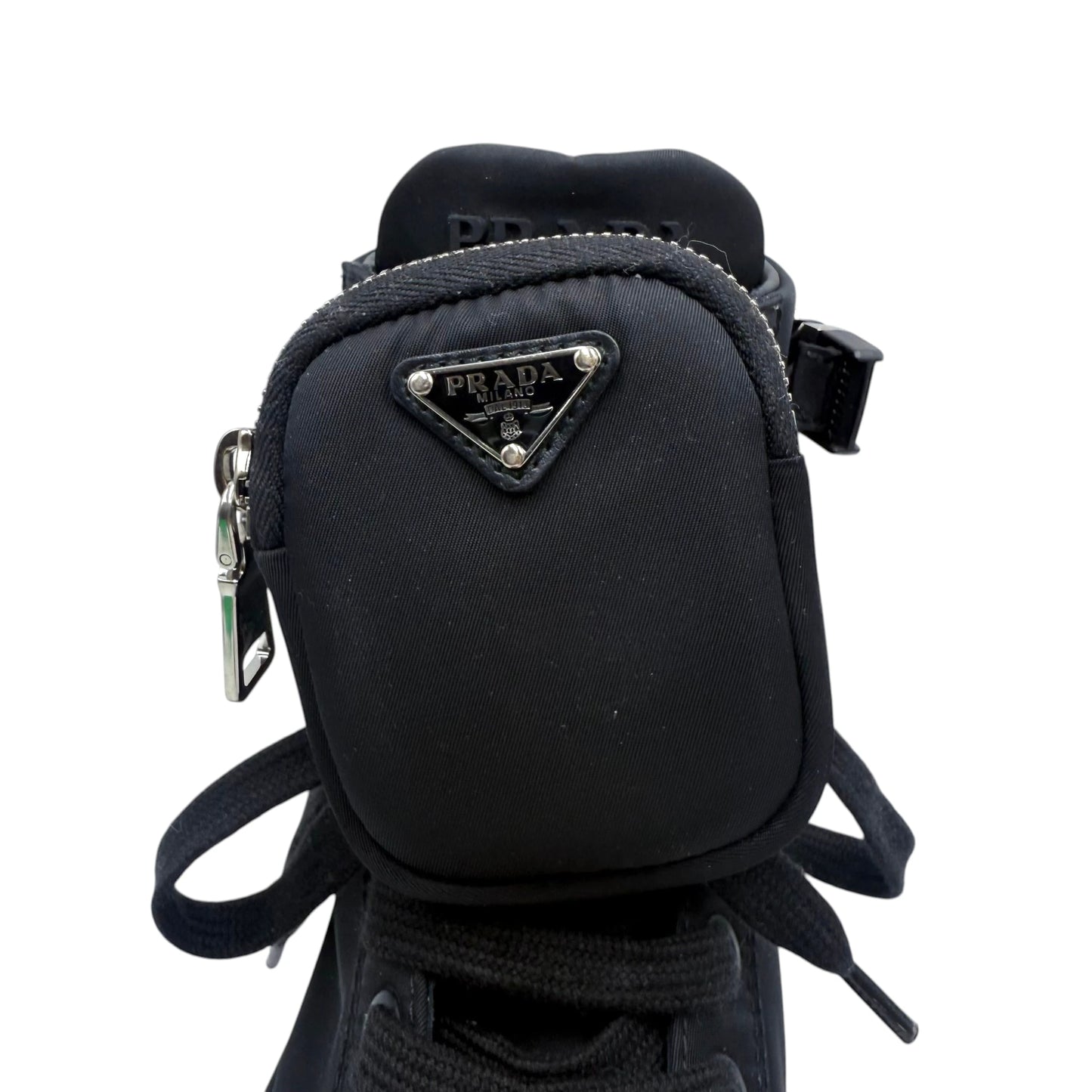 Prada Wheel Re-Nylon High Top Sneakers