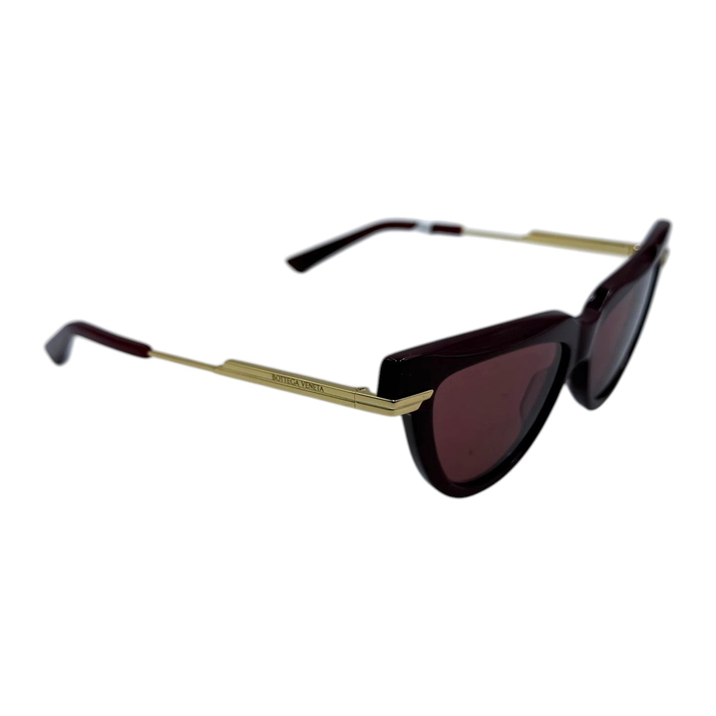 Bottega Veneta Burgundy Cat-Eye Sunglasses