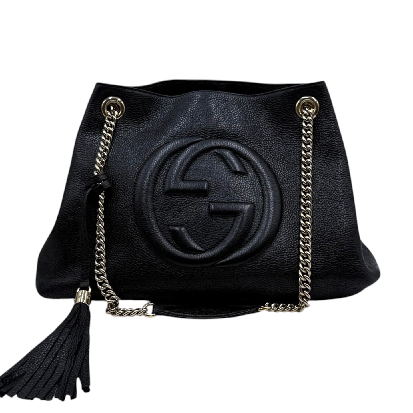 Gucci Pebbled Calfskin Medium Soho Shoulder Bag