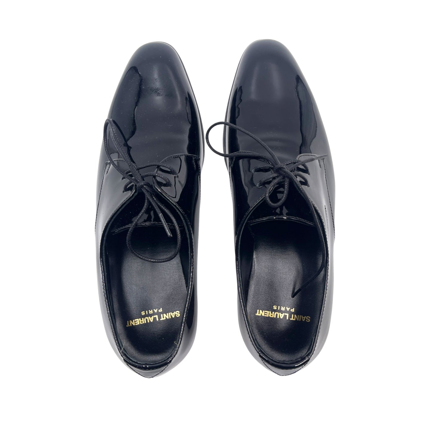 Saint Laurent Patent Lace up Derby Shoes