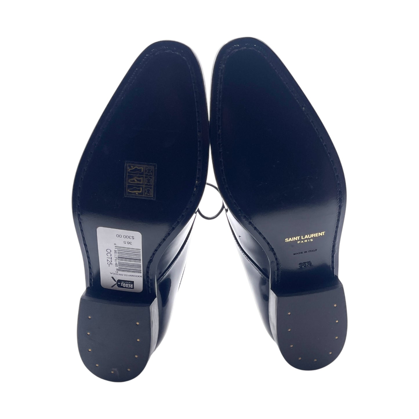 Saint Laurent Patent Lace up Derby Shoes