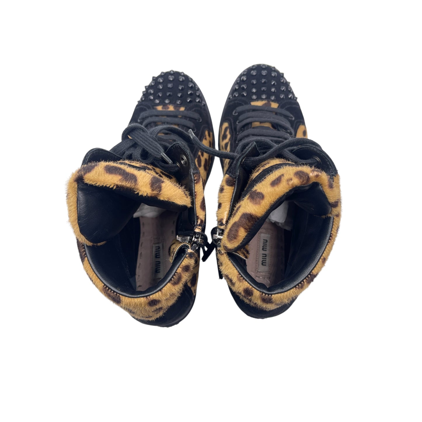 Miu Miu Leopard Pony Hi-Top Women's Snkr